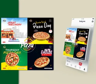 Presenting a visually engaging Pizza Creative Carousel design crafted by Abdul Hai, a professional graphics designer and visualizer. This carousel layout highlights delicious pizza imagery, smooth typography, and modern design elements to boost social media engagement. Perfect for pizza shops, restaurants, food delivery brands, and café promotions, this carousel helps attract customers, showcase menu items, and increase conversions. Designed for high performance across Instagram, Facebook, and other platforms.